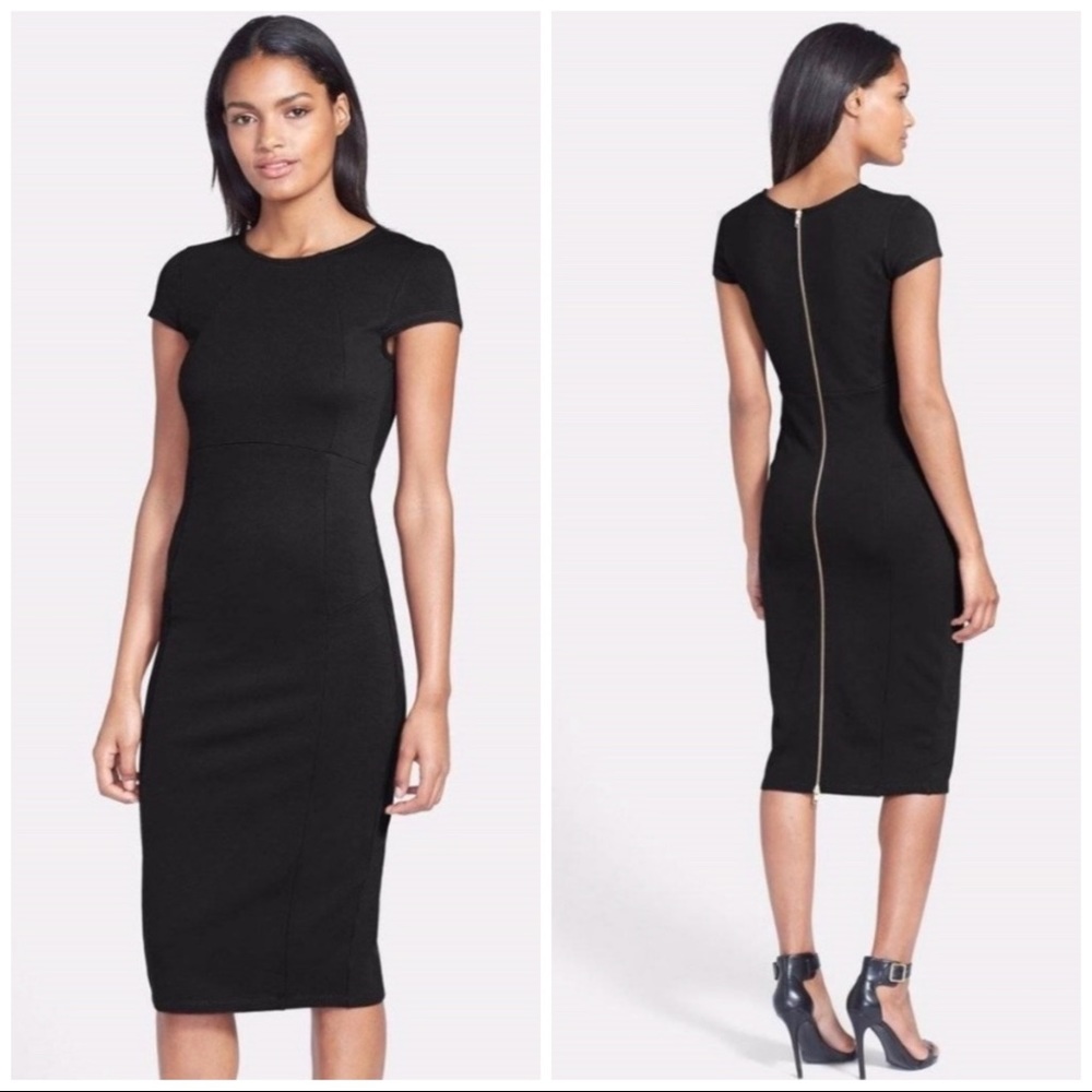 Felicity & Coco Bodycon Black Midi Dress